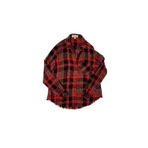 Anthropologie Cloth & Stone Black and Red Plaid Shirt - Women’s Size Medium